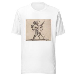 Le comédien masqué, avec lunettes, et jouant de la guitare by Jacques Callot T-Shirt