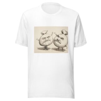 Two men depicted as giant bags of money. by William Henry Walker T-Shirt