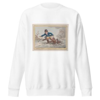 Elements of skateing. Making the most of a passing friend in a case of emergency!. by James Gillray Sweatshirt