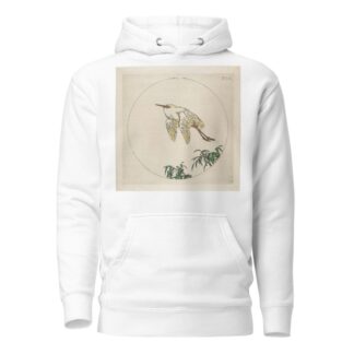 An Egret Flying Above Bamboo Branches by Félix Bracquemond Hoodie