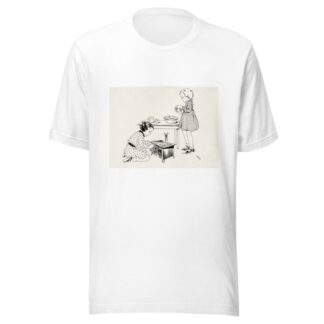 Twee meisjes spelend met een speelgoedfornuis by Miep de Feijter T-Shirt