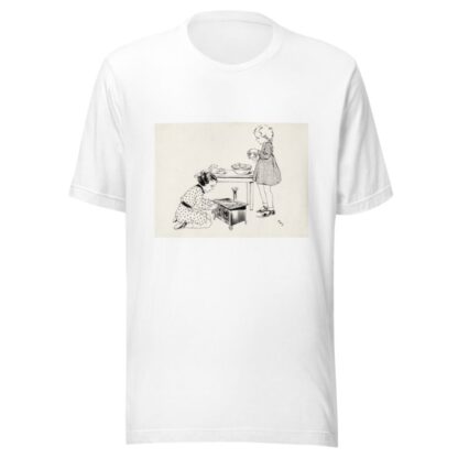 Twee meisjes spelend met een speelgoedfornuis by Miep de Feijter T-Shirt