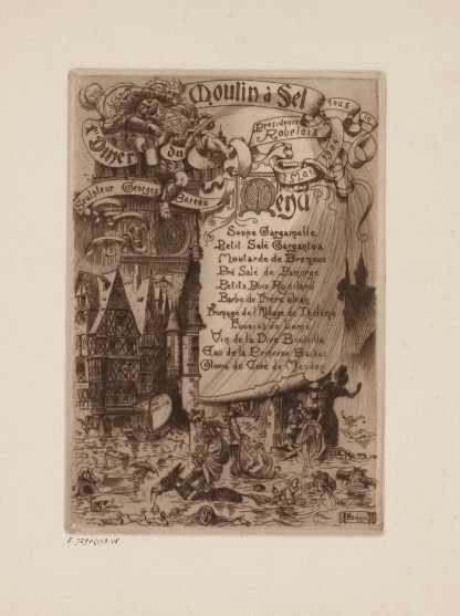 1er dîner du Moulin à Sel, le 7 mai 1904, sous la présidence de Rabelais by Léon Lebègue