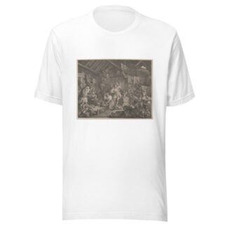 Strolling Actresses Dressing in a Barn by William Hogarth T-Shirt