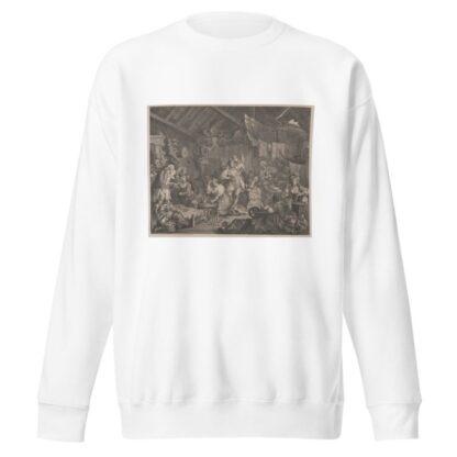 Strolling Actresses Dressing in a Barn by William Hogarth Sweatshirt