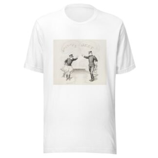 Two military men, one from France and the other from the U.S., confront each other over scandals in the other’s country while disregarding their own by William Henry Walker T-Shirt