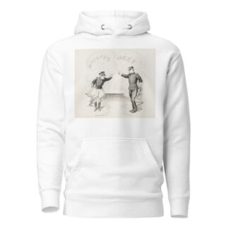 Two military men, one from France and the other from the U.S., confront each other over scandals in the other’s country while disregarding their own by William Henry Walker Hoodie
