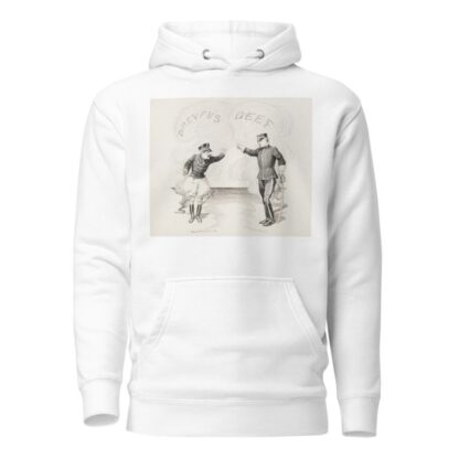 Two military men, one from France and the other from the U.S., confront each other over scandals in the other’s country while disregarding their own by William Henry Walker Hoodie