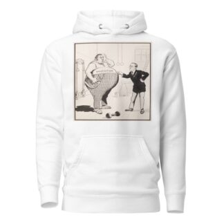 President Woodrow Wilson in a gym, trying to get an overweight man representing Protection Trust back into shape by Samuel Ehrhart Hoodie