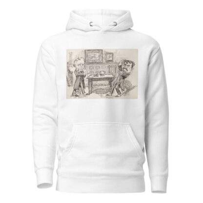 Confrontation of two gentlemen in front hall of great house. by Frank Arthur Nankivell Hoodie