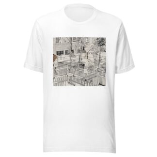 Binnenplaats met houten hekken en tuintjes by Carel Adolph Lion Cachet T-Shirt