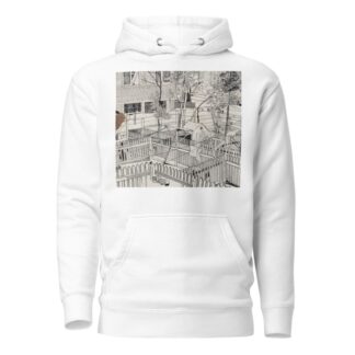 Binnenplaats met houten hekken en tuintjes by Carel Adolph Lion Cachet Hoodie