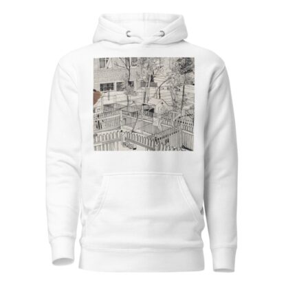 Binnenplaats met houten hekken en tuintjes by Carel Adolph Lion Cachet Hoodie