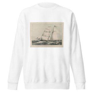 Missionary packet Morning Star – passing Boston Light by John H. Bufford's & Sons Sweatshirt