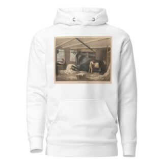Progress of Cotton; #2 – Willowing by James Richard Barfoot Hoodie