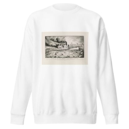 Burning of the Henry Clay near Yonkers; while on her trip from Albany to New York on Wednesday afternoon July 28th 1852 by Currier & Ives. Sweatshirt