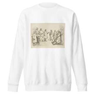 A frightened Kaiser Wilhelm II is pushed into an operating table by a nurse representing civilization by William Henry Walker Sweatshirt