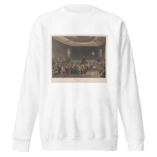 Debating Society, Piccadilly by Thomas Rowlandson Sweatshirt
