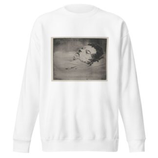 Portrait of an unknown man on his deathbed by Henri-Charles Guérard Sweatshirt
