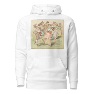 Four dancing couples in rustic costume by Anonymous Hoodie