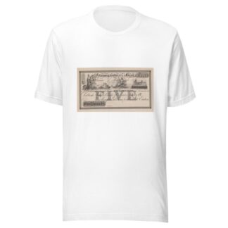 Glamorganshire Old Bank five pound note by Perkins & Heath T-Shirt