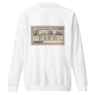 Glamorganshire Old Bank five pound note by Perkins & Heath Sweatshirt