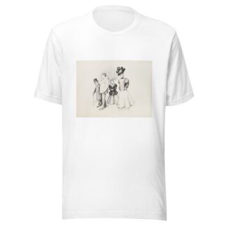 Two couples, one older and one younger, walk together through a park. by William Henry Walker T-Shirt