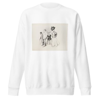 Two couples, one older and one younger, walk together through a park. by William Henry Walker Sweatshirt