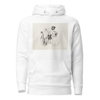 Two couples, one older and one younger, walk together through a park. by William Henry Walker Hoodie