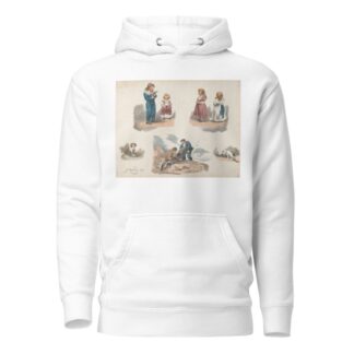 Studies of Children, a Dog, a Cat, etc. by George Morland Hoodie