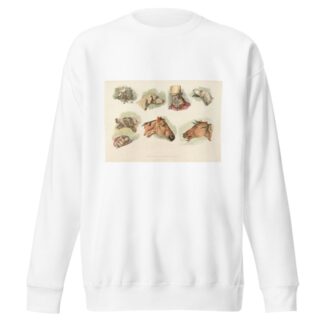 Heads of dogs, horses and of a man by Henry Thomas Alken Sweatshirt