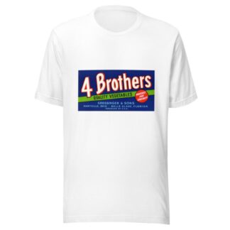 4 Brothers Quality Vegetables Label by Anonymous T-Shirt
