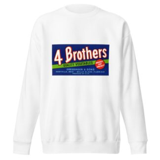 4 Brothers Quality Vegetables Label by Anonymous Sweatshirt