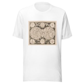Hemelkaart met de noordelijke en zuidelijke sterrenbeelden Planisphaerium coeleste by Peter Schenk the Elder T-Shirt