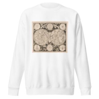 Hemelkaart met de noordelijke en zuidelijke sterrenbeelden Planisphaerium coeleste by Peter Schenk the Elder Sweatshirt