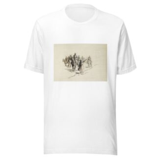 Paysanne donnant la direction à une troupe à cheval by Georges Goursat (Sem) T-Shirt