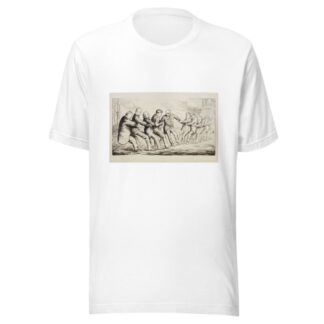 Two groups of men in suits play tug of war in front of the U.S. Senate building by William Henry Walker T-Shirt