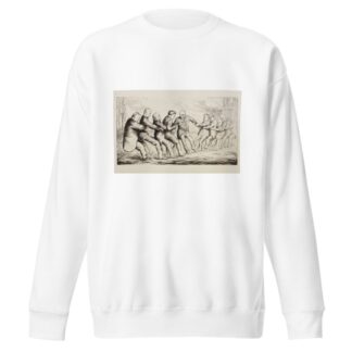 Two groups of men in suits play tug of war in front of the U.S. Senate building by William Henry Walker Sweatshirt