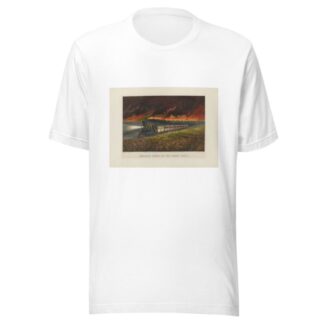 Prairie fires of the great west by Currier & Ives. T-Shirt