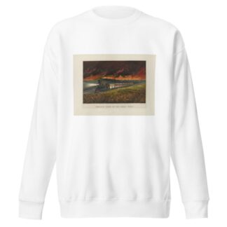 Prairie fires of the great west by Currier & Ives. Sweatshirt
