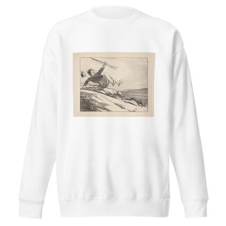 Hunting and fishing Pl.12 by Honoré Daumier Sweatshirt
