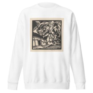 Personificatie van de wind bij een gebouw by Henri Jonas Sweatshirt