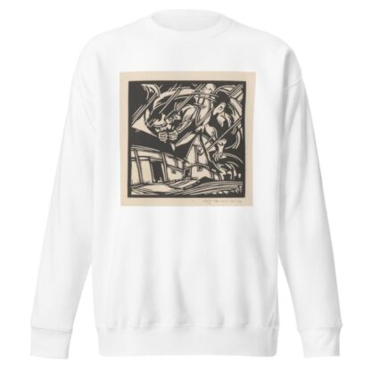 Personificatie van de wind bij een gebouw by Henri Jonas Sweatshirt