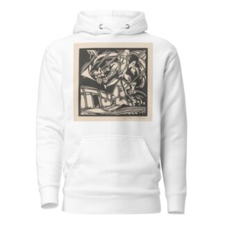 Personificatie van de wind bij een gebouw by Henri Jonas Hoodie