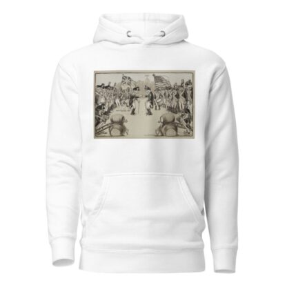 Armies of old men, American and British, meet on a field with canes instead of rifles by William Henry Walker Hoodie