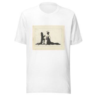 Silhouetten van een man knielend voor een vrouw by Nelly Bodenheim T-Shirt