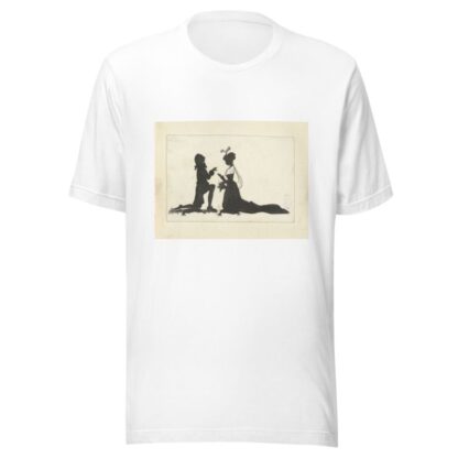 Silhouetten van een man knielend voor een vrouw by Nelly Bodenheim T-Shirt