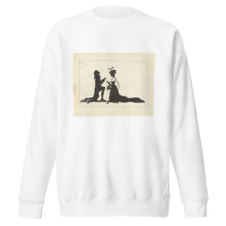 Silhouetten van een man knielend voor een vrouw by Nelly Bodenheim Sweatshirt