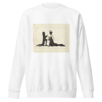 Silhouetten van een man knielend voor een vrouw by Nelly Bodenheim Sweatshirt