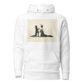 Silhouetten van een man knielend voor een vrouw by Nelly Bodenheim Hoodie